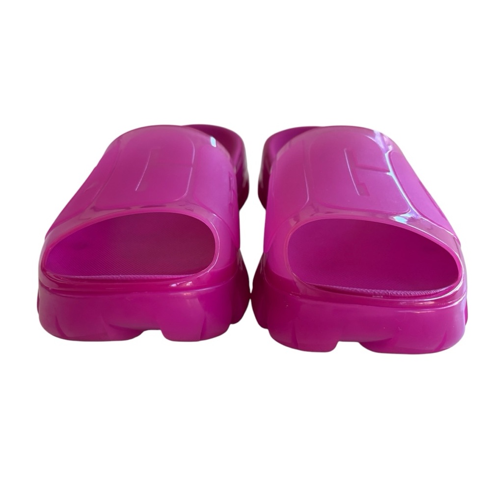 UGG Vibrant Pink Gloss Platform Slide Sandals - Picture 4 of 11